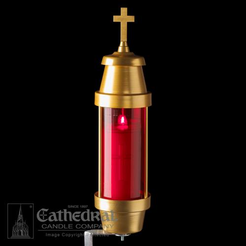 Cemetery Memorial Light Fixture Ruby Offset Spike