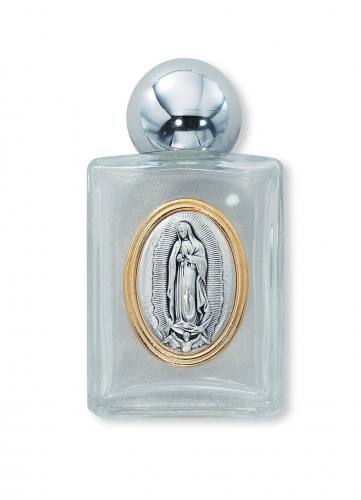 Holy Water Bottle Mary Our Lady Guadalupe 2oz Glass