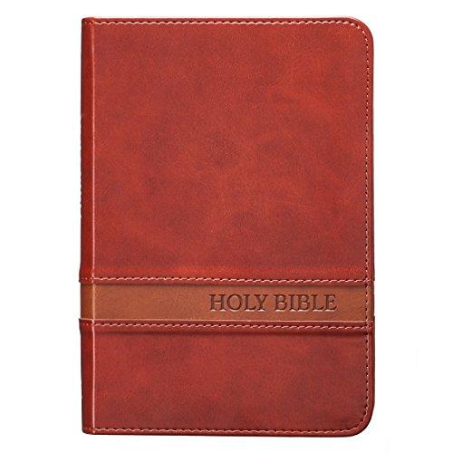 King James Version Bible Large Print Compact Brown Faux Leather