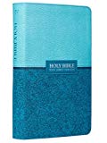 King James Version Bible Giant Print Two-Tone Blue Faux Leather