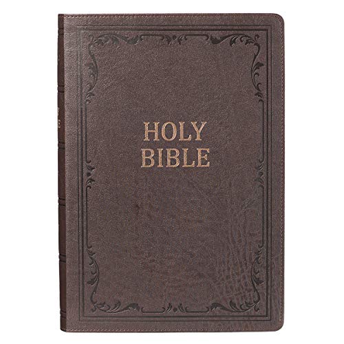 King James Version Bible Super Giant Print  Brown Faux Leather