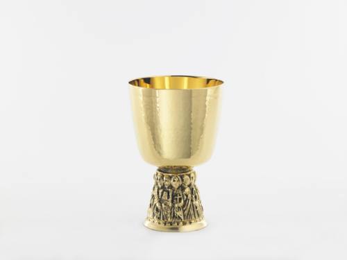 Chalice Paten Set 24 KT Gold Plated 12 Apostles A-2400G