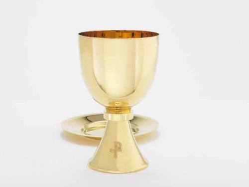 Chalice Paten Set 24 KT Gold Plated A-3199G