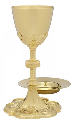 Chalice Paten Set 24 KT Gold Plated A-8402G