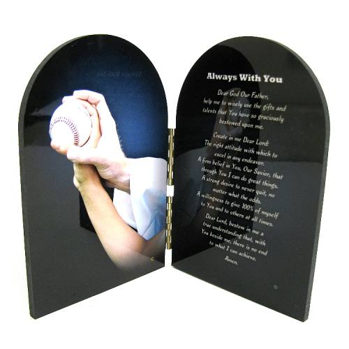 Diptych Plaque Sport Baseball Graphic Laminated