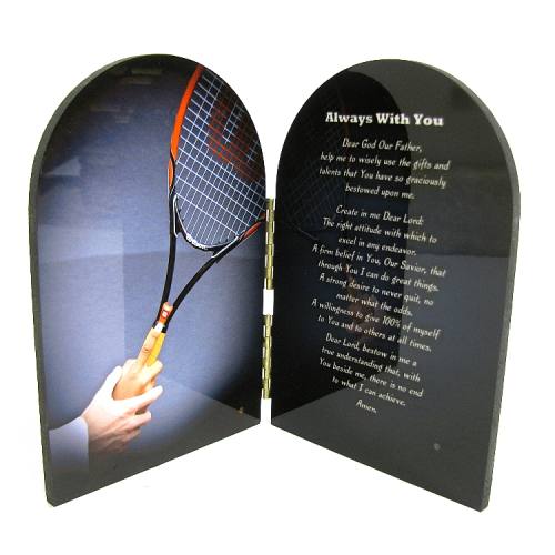 Diptych Plaque Sport Tennis Graphic Laminated