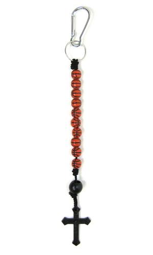 Keychain Rosary Basketball Beaded Decade Sports Blessings