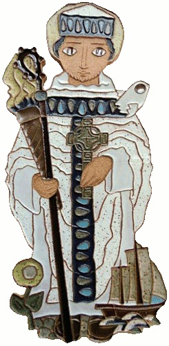 Saint Andrew's Abbey Ceramics St. Aidan Plaque