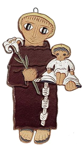 Saint Andrew's Abbey Ceramics St. Anthony Padua Plaque