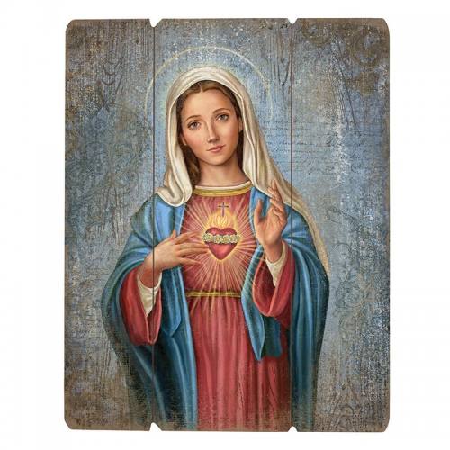 Wood Pallet Immaculate Heart of Mary 12 x 15 Inch