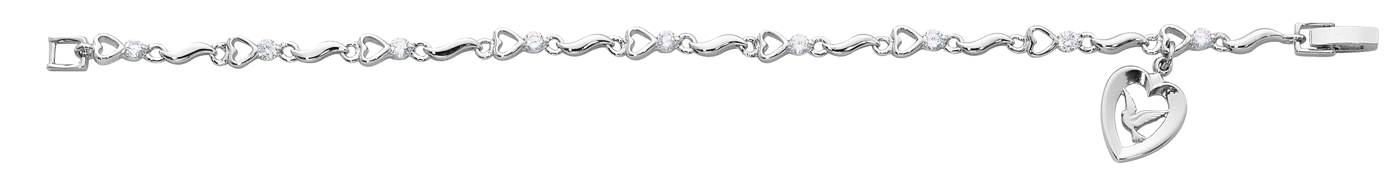 7.5in Cubic Zirconia Holy Spirit Bracelet