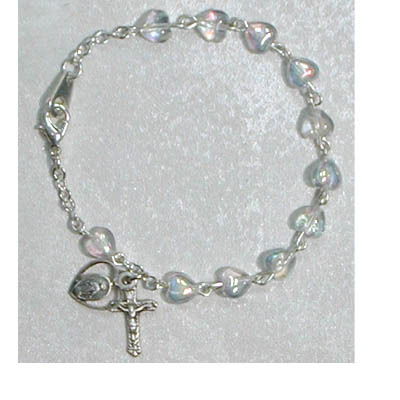 6.5in Aurora Heart Bracelet Sterling Silver