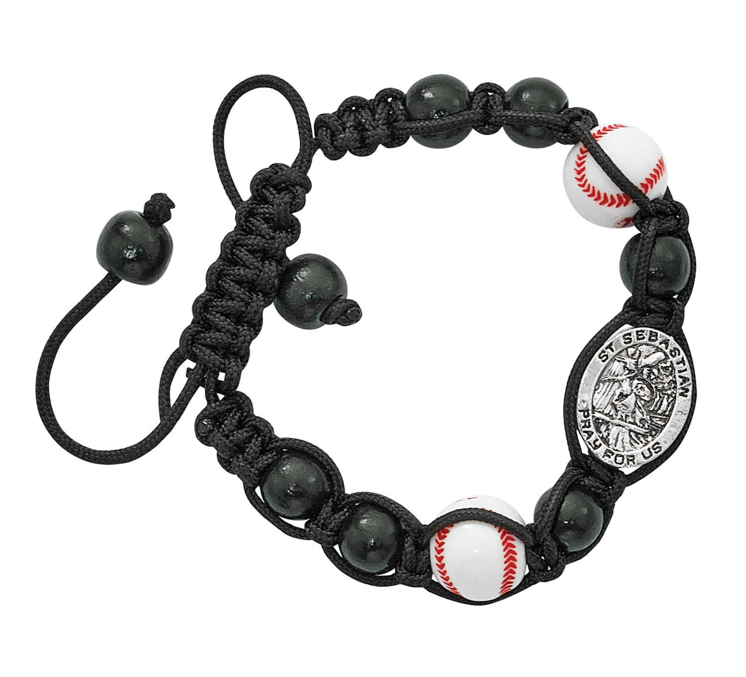 St. Sebastian Adjustable Baseball Bracelet