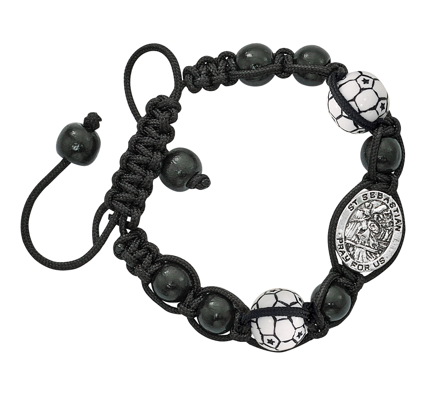 St. Sebastian Adjustable Soccer Bracelet