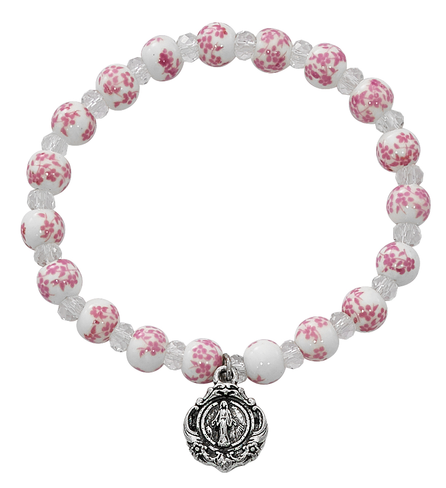 Youth Pink Ceramic Stretch Bracelet