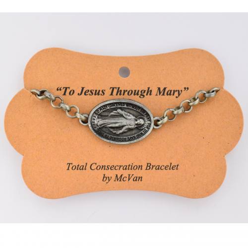 Bracelet 7.5" Miraculous Medal Total Consecration