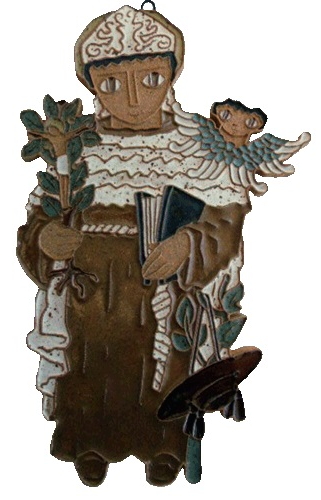 Saint Andrew's Abbey Ceramics St. Bonaventure Plaque