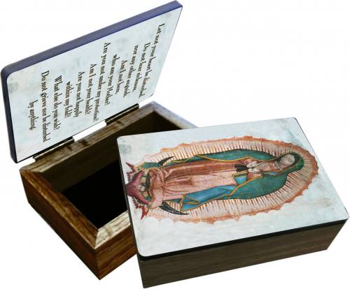 Keepsake Box Mary Our Lady Guadalupe Laminated Hardwood