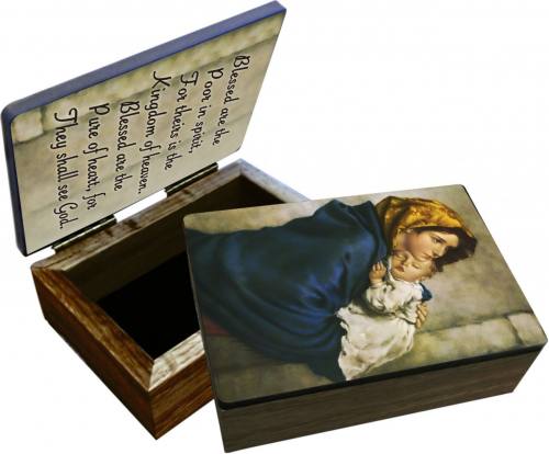 Keepsake Box Mary Madonna Streets Laminated Hardwood