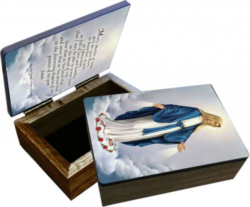 Keepsake Box Mary Our Lady Grace Laminated Hardwood