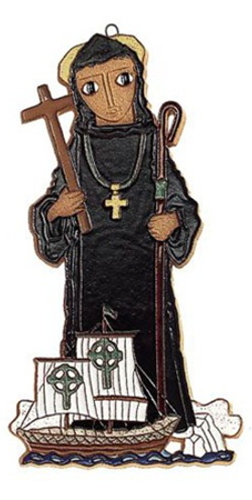 Saint Andrew's Abbey Ceramics St. Brendan Navigator Plaque