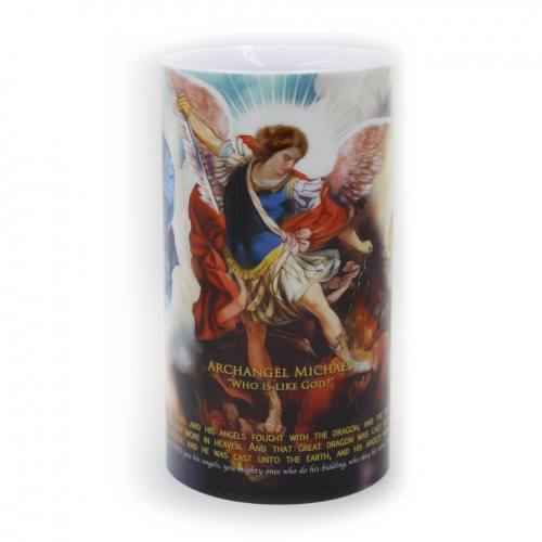 Three Archangels Gabriel Michael Raphael 4 x 7 LED Candle