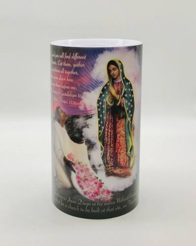 Mary Our Lady of Guadalupe 4 x 7 LED Candle