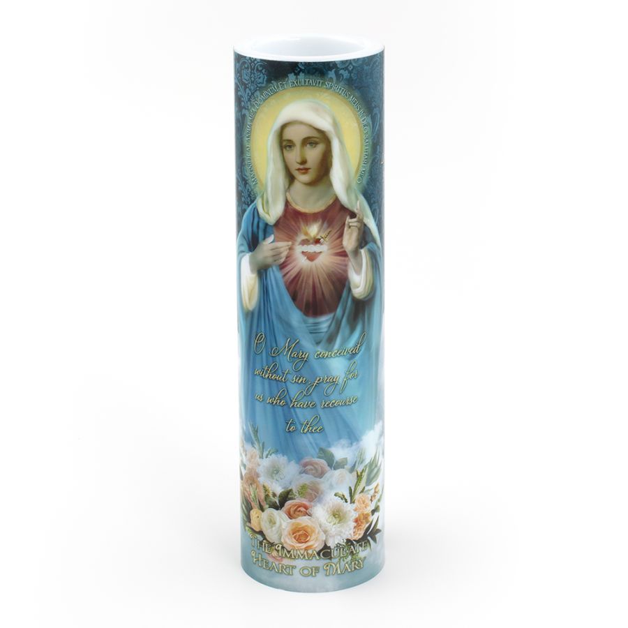 Immaculate Heart of Mary Flameless LED Candle