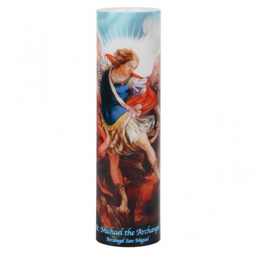 St. Michael Flameless LED Candle