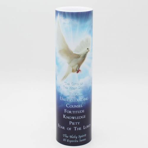 Holy Spirit Confirmation Blue Flameless LED Candle