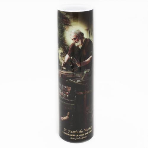 St. Joseph the Worker Flameless LED Candle