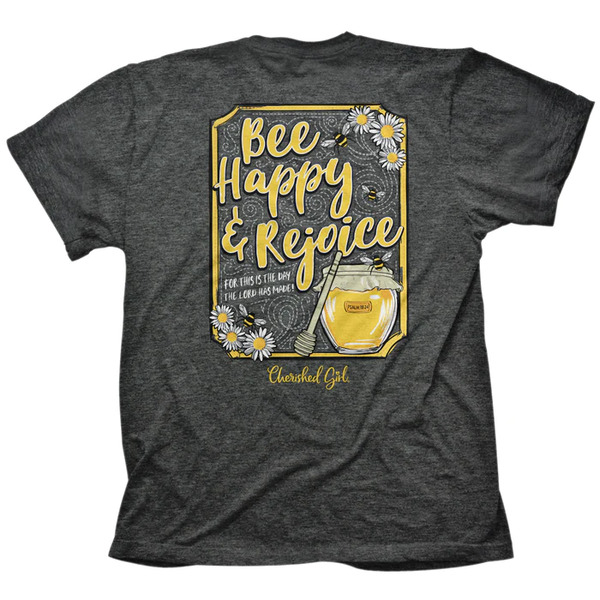T-Shirt Cherish Girl Bee Happy Womens  Large