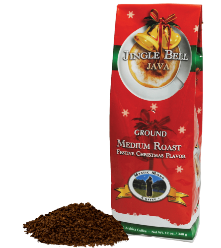 Mystic Monk Coffee Jingle Bell Java Ground Medium Roast 12 oz.