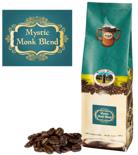 Mystic Monk Coffee Mystic Monk Blend Whole Bean Dark 12 oz.