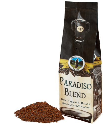 Mystic Monk Coffee Paradiso Blend Ground Medium Roast 12 oz.