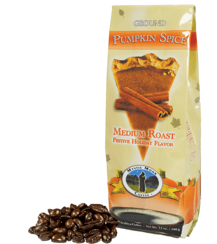 Mystic Monk Coffee Pumpkin Spice Blend Ground Flavored 12 oz.