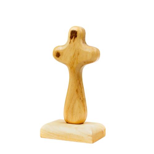 Comfort Cross Olive Wood Hand Cross On Magnetic Base