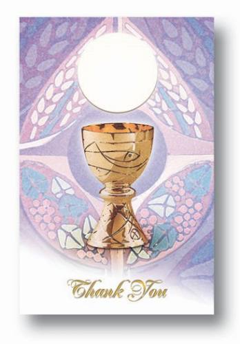 First Communion Thank You Cards Purple