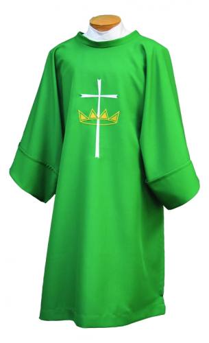 Dalmatic Poly Linen Weave Cross Crown