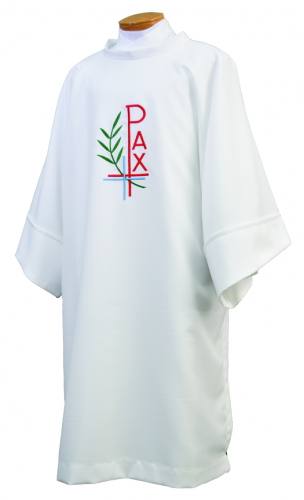 Dalmatic Poly Linen Weave Pax Cross