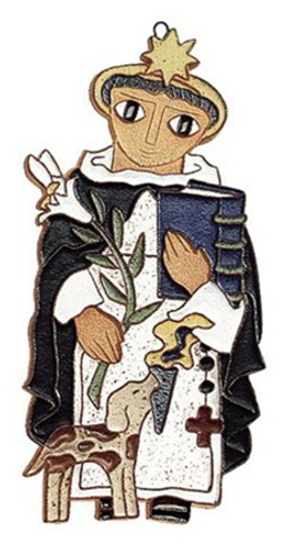 Saint Andrew's Abbey Ceramics St. Dominic Guzman Plaque