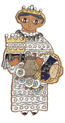 Saint Andrew's Abbey Ceramics St. Elizabeth Hungary Plaque