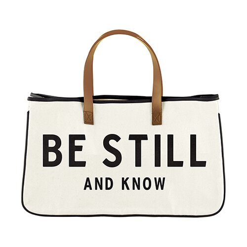 Tote Bag Be Still And Know Canvas
