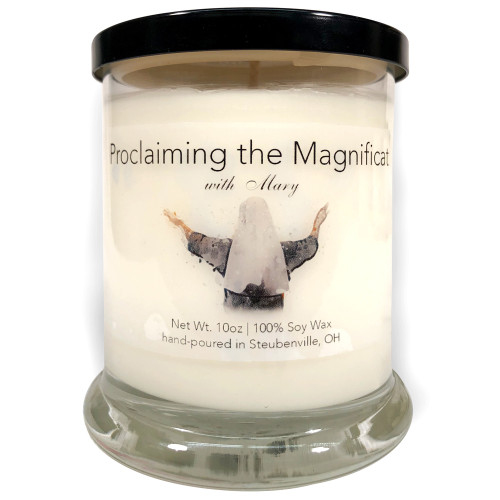 Scented Candle Proclaiming the Magnificat with Mary Fresh Lemon