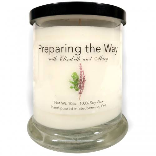 Scented Candle Preparing the Way Elizabeth & Mary Lavender Mint