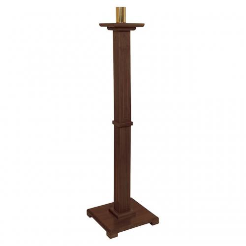 Gothic Paschal Candlestick Walnut Stain