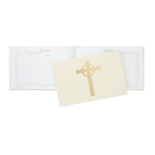 Record Book Guest Register Leatherette White