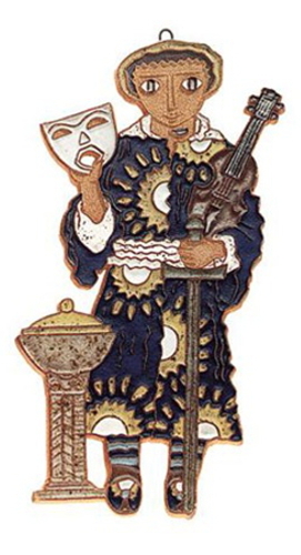 Saint Andrew's Abbey Ceramics St. Genesius Plaque