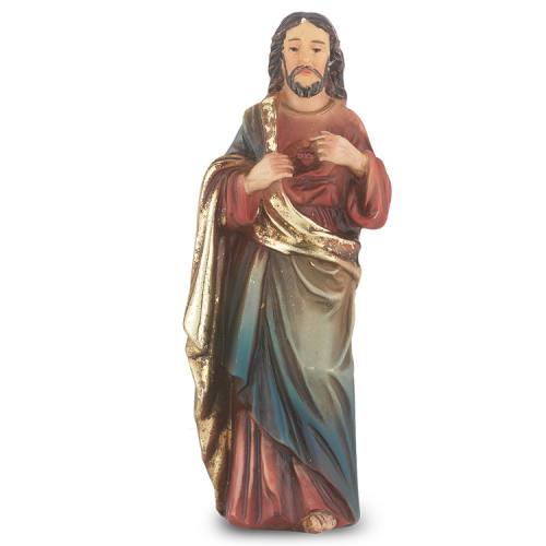Statue Jesus Sacred Heart 4 inch Resin Painted Boxed