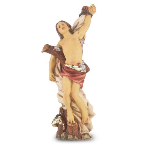 Statue St. Sebastian 4 inch Resin Painted Boxed